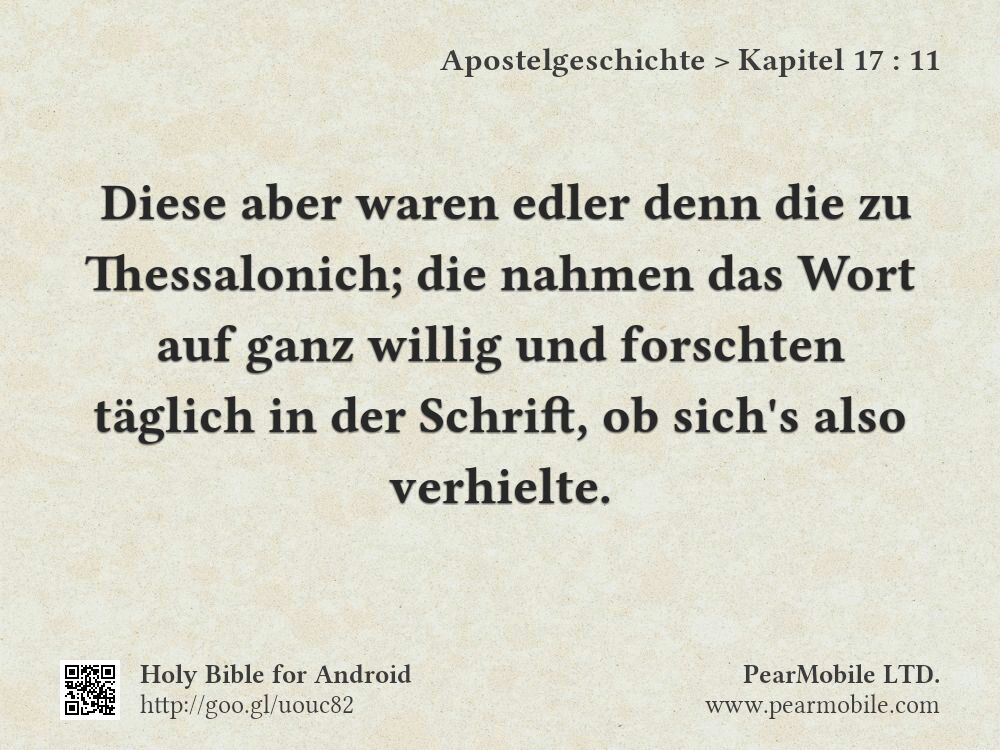 Apostelgeschichte, Kapitel 17:11